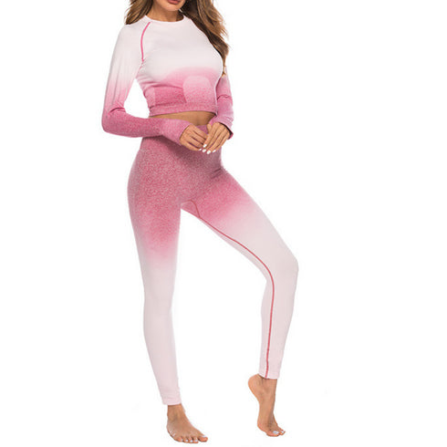 the keeper graduated colour legging & long sleeve top SET Blush